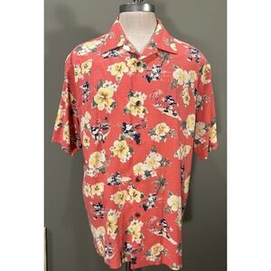 Disney Parks x Tommy Bahama Hawaiian Shirt Silk Loop Collar Mickey Mens Sz LG